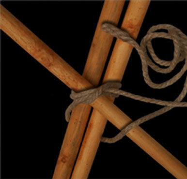 Tying the half hitch step 9